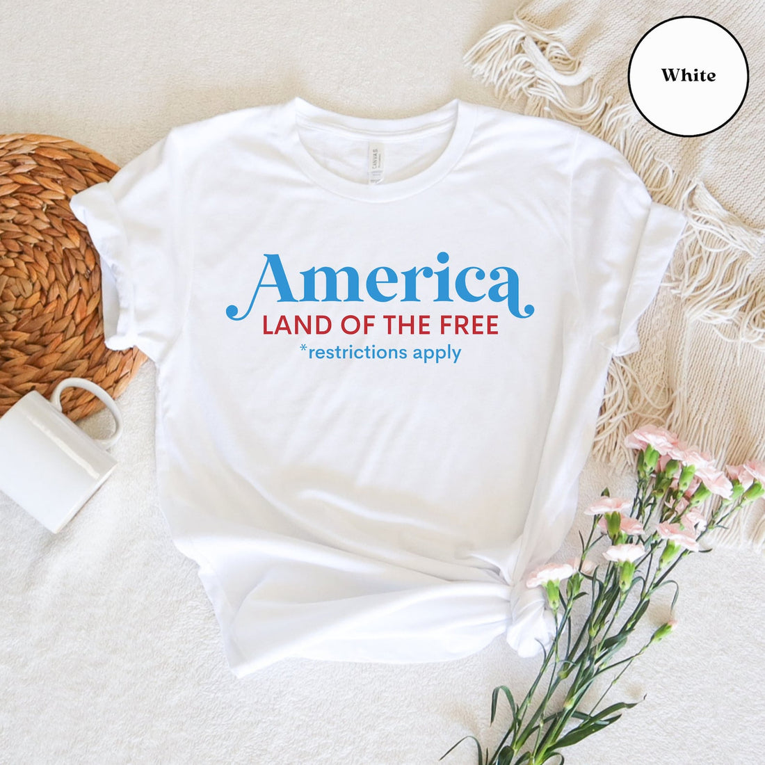 America Land of the Free Restrictions Apply T-Shirt