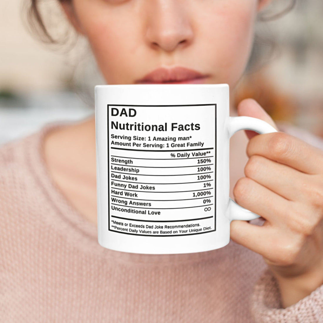 Dad Nutritional Facts Coffee Mug For Dad
