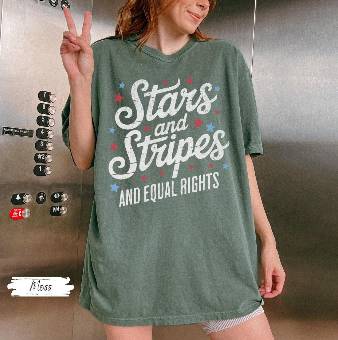 Stars Stripes And Equal Rights Retro 4th Of July Comfort Colors Shirt